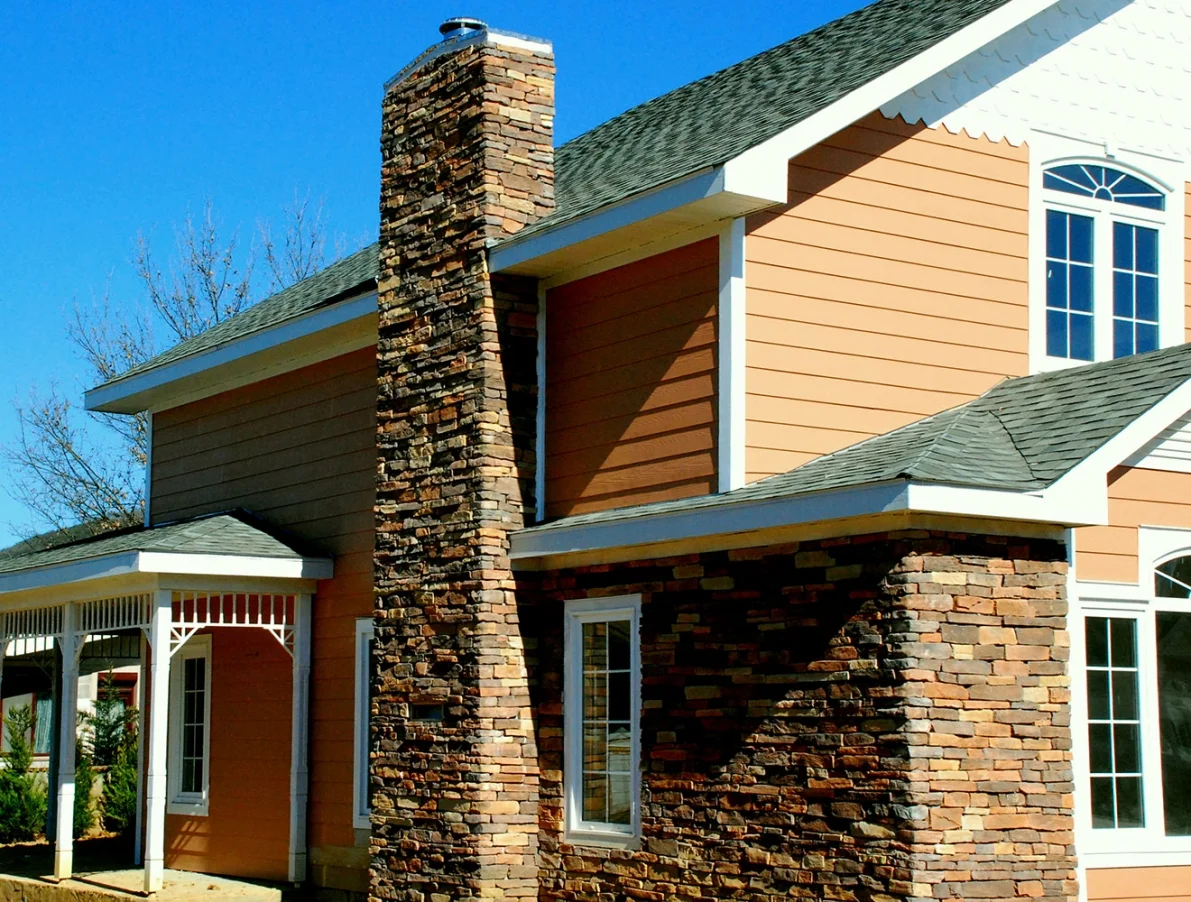 Müstakil ev dış cephe taş ve söve tasarımı