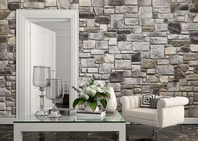 20 yılı aşkın tecrübe ile işlenen, her biri kendine özgü dokuya sahip taş detayları. Yakın çekim doğal dokulu kültür taşı detay görseli