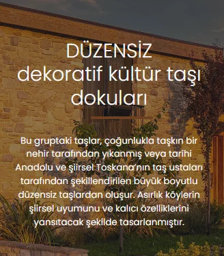 Kültür taşı düzensiz taş modelleri Düzensiz taş modelleri