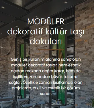 Dekoratif kültür taşı modüllü modelleri Modül Taş Modelleri