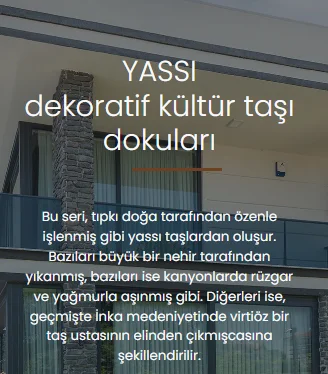 Dekoratif kültür taşı yassı modelleri Yassı kültür taşları
