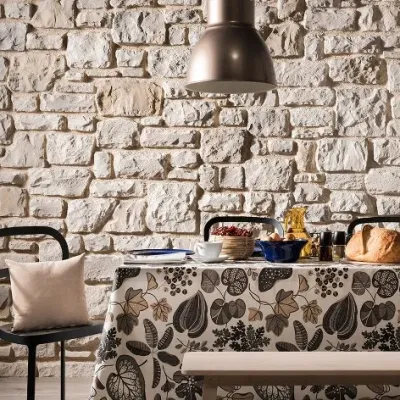 Mutfak dekoratif taş kaplama uygulamamız Masso İnci kültür Taşı İle