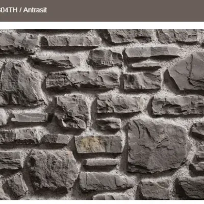 Rupe Antrasit; keskin hatlı, modern ve karakteristik dış cephe taşı.